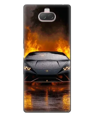 Чохол для Sony Xperia 10 з картинкою «Lamborghini у вогні»
