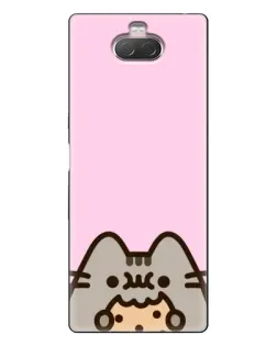 Чохол для Sony Xperia 10 з картинкою «Pusheen та печиво»