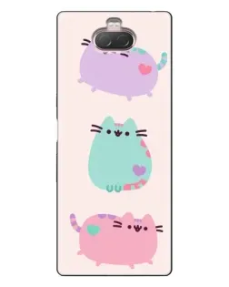 Чохол для Sony Xperia 10 з картинкою «Pusheen тріо» Чохол для Sony Xperia 10 з картинкою «Pusheen тріо»