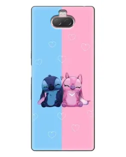 Чехол для Sony Xperia 10 с картинкой «Stitch и Angel Love» Чехол для Sony Xperia 10 с картинкой «Stitch и Angel Love»