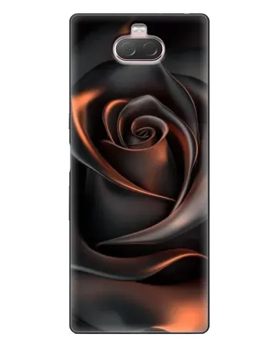 Чохол для Sony Xperia 10 з картинкою «Шовкова чорна троянда»