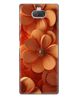 Чохол для Sony Xperia 10 з картинкою «Помаранчева макро квітка»