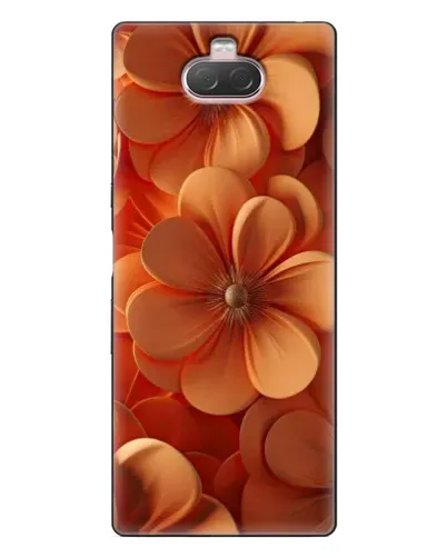 Чохол для Sony Xperia 10 з картинкою «Помаранчева макро квітка»