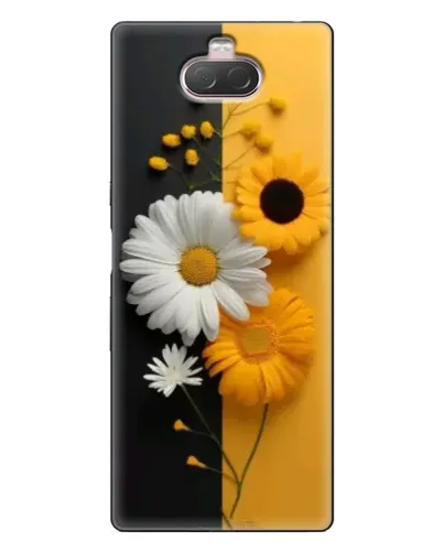 Чохол для Sony Xperia 10 з картинкою «Соняшник та ромашка»