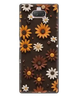 Чохол для Sony Xperia 10 з картинкою «Візерунок з маленьких соняшників»