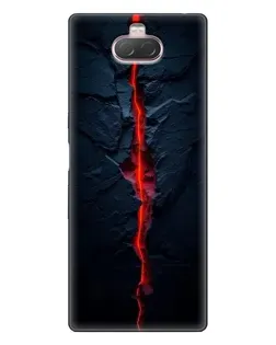 Чохол для Sony Xperia 10 з картинкою «Червона лавова тріщина»