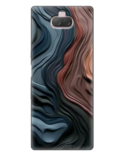 Чехол для Sony Xperia 10 с картинкой «Цветные волны каньона»