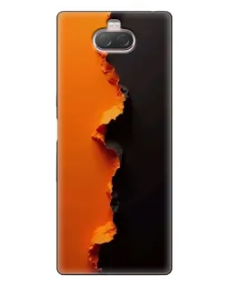 Чохол для Sony Xperia 10 з картинкою «Помаранчевий розлом»