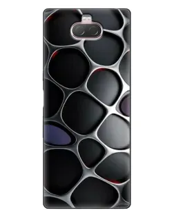 Чохол для Sony Xperia 10 з картинкою «Об'ємна темна решітка»
