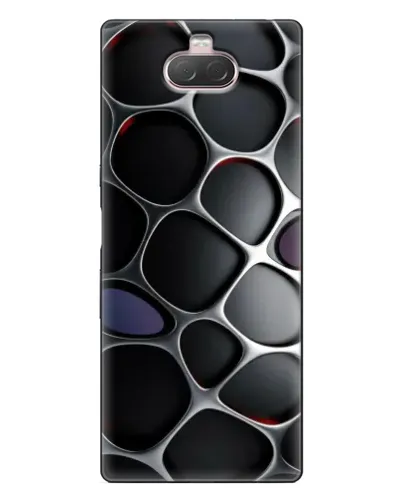 Чехол для Sony Xperia 10 с картинкой «Объемная темная решетка»