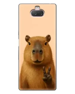 Чохол для Sony Xperia 10 з картинкою «Капібара вікторія»
