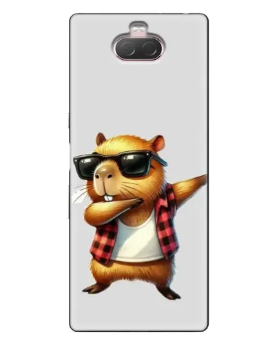 Чехол для Sony Xperia 10 с картинкой «Капибара рэпер даб» Чехол для Sony Xperia 10 с картинкой «Капибара рэпер даб»