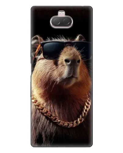 Чехол для Sony Xperia 10 с картинкой «Капибара золотая цепь» Чехол для Sony Xperia 10 с картинкой «Капибара золотая цепь»