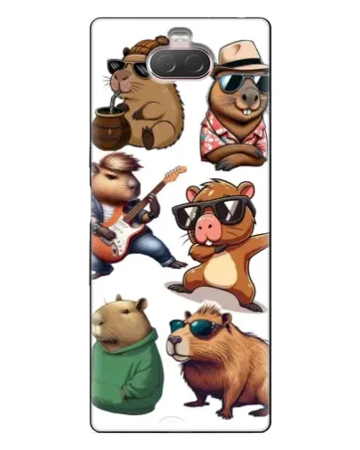 Чехол для Sony Xperia 10 с картинкой «Крутые капибары музыканты» Чехол для Sony Xperia 10 с картинкой «Крутые капибары музыканты»