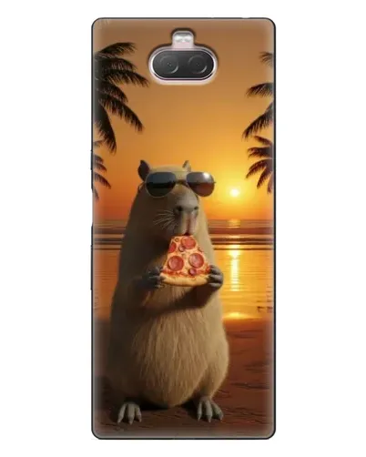 Чехол для Sony Xperia 10 с картинкой «Капибара с пиццей» Чехол для Sony Xperia 10 с картинкой «Капибара с пиццей»