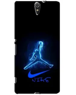 Чехол для Sony Xperia C5 Ultra (E5533, E5563, E5506, E5553) с картинкой «Jordan Neon Blue»