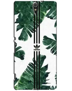 Чехол для Sony Xperia C5 Ultra (E5533, E5563, E5506, E5553) с картинкой «Пальмовые листья адидас»