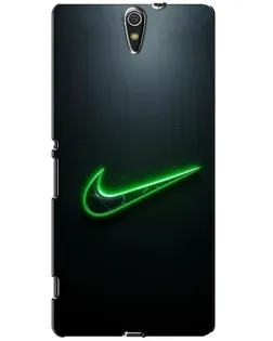 Чехол для Sony Xperia C5 Ultra (E5533, E5563, E5506, E5553) с картинкой «Неоновый контур Nike»