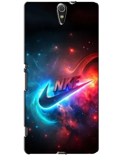 Чехол для Sony Xperia C5 Ultra (E5533, E5563, E5506, E5553) с картинкой «Огненный логотип Nike»