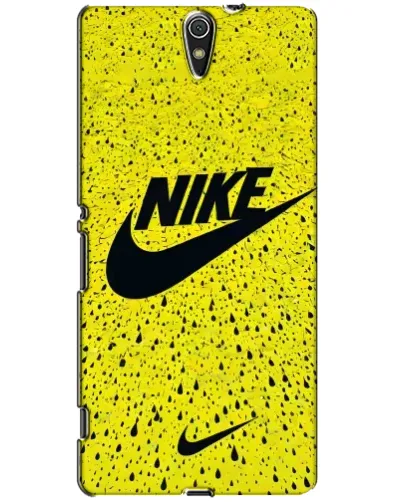Чехол для Sony Xperia C5 Ultra (E5533, E5563, E5506, E5553) с картинкой «Желтый текстурный Nike»