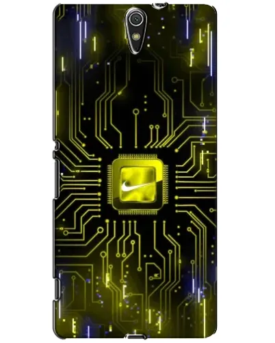 Чехол для Sony Xperia C5 Ultra (E5533, E5563, E5506, E5553) с картинкой «Nike — золотая искра»