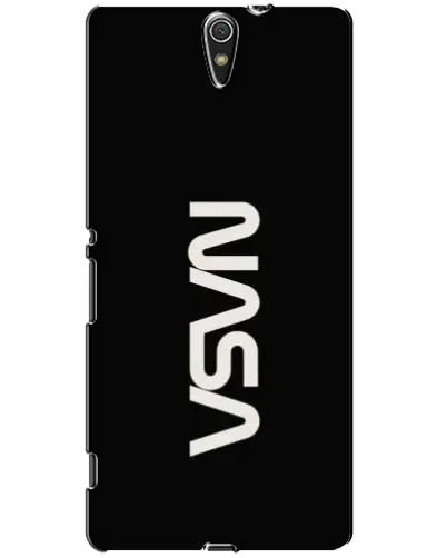 Чехол для Sony Xperia C5 Ultra (E5533, E5563, E5506, E5553) с картинкой «NASA — вертикальный логотип»