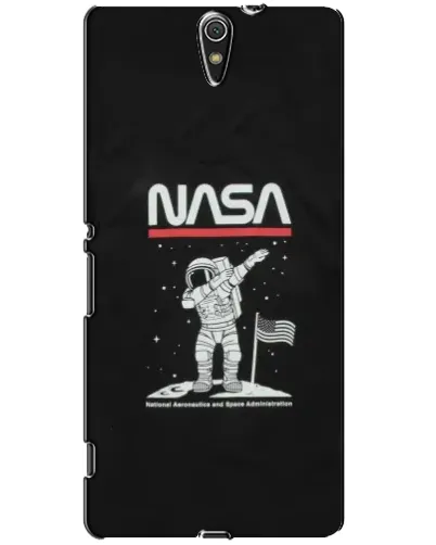 Чехол для Sony Xperia C5 Ultra (E5533, E5563, E5506, E5553) с картинкой «NASA — шагаем по Луне»