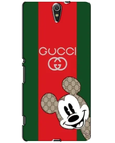 Чехол для Sony Xperia C5 Ultra (E5533, E5563, E5506, E5553) с картинкой «Gucci — полосы и Микки»