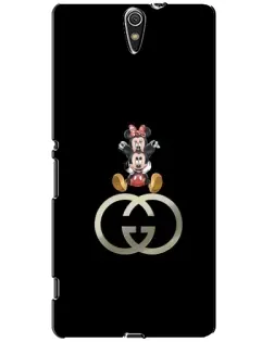 Чехол для Sony Xperia C5 Ultra (E5533, E5563, E5506, E5553) с картинкой «Минни Маус на лого»