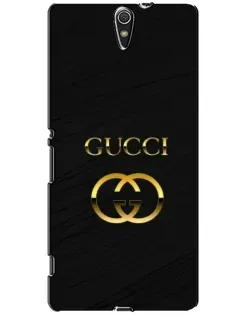 Чехол для Sony Xperia C5 Ultra (E5533, E5563, E5506, E5553) с картинкой «Золотой логотип Gucci»