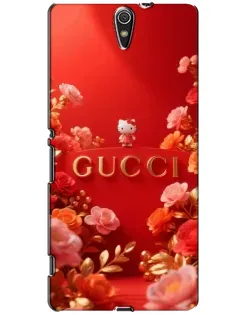 Чехол для Sony Xperia C5 Ultra (E5533, E5563, E5506, E5553) с картинкой «Gucci — золотой сад»