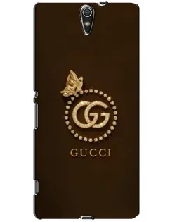 Чехол для Sony Xperia C5 Ultra (E5533, E5563, E5506, E5553) с картинкой «Gucci — золотая бабочка»