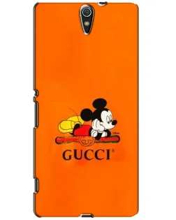 Чехол для Sony Xperia C5 Ultra (E5533, E5563, E5506, E5553) с картинкой «Микки Маус Gucci — оранж»