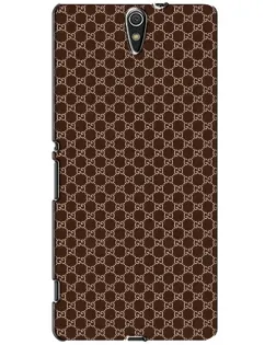 Чехол для Sony Xperia C5 Ultra (E5533, E5563, E5506, E5553) с картинкой «Gucci — шоколадная сетка»