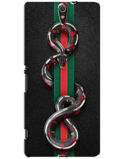 Чехол для Sony Xperia C5 Ultra (E5533, E5563, E5506, E5553) с картинкой «Gucci — змея на полосе»
