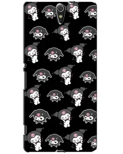Чехол для Sony Xperia C5 Ultra (E5533, E5563, E5506, E5553) с картинкой «Черный паттерн Kuromi»