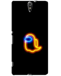 Чехол для Sony Xperia C5 Ultra (E5533, E5563, E5506, E5553) с картинкой «Among Us неоновое сияние»