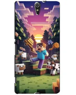 Чехол для Sony Xperia C5 Ultra (E5533, E5563, E5506, E5553) с картинкой «Стив на ферме»