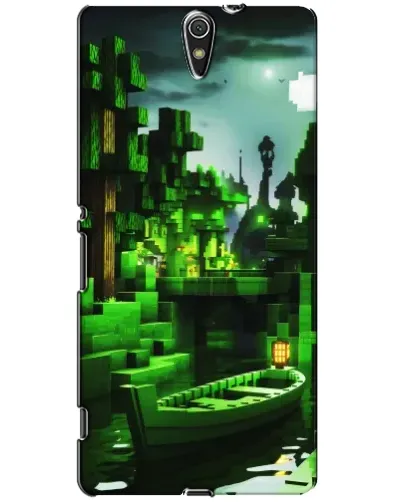 Чехол для Sony Xperia C5 Ultra (E5533, E5563, E5506, E5553) с картинкой «Minecraft лесной пейзаж»