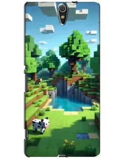 Чехол для Sony Xperia C5 Ultra (E5533, E5563, E5506, E5553) с картинкой «Minecraft летний день»