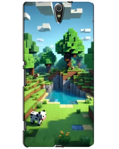 Чехол для Sony Xperia C5 Ultra (E5533, E5563, E5506, E5553) с картинкой «Minecraft летний день»