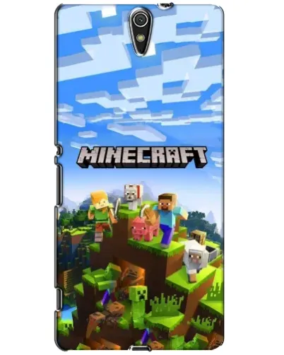 Чехол для Sony Xperia C5 Ultra (E5533, E5563, E5506, E5553) с картинкой «Minecraft классический мир»