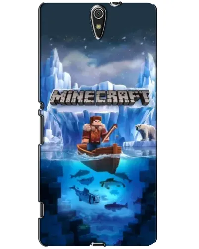 Чехол для Sony Xperia C5 Ultra (E5533, E5563, E5506, E5553) с картинкой «Minecraft ледяной мир»