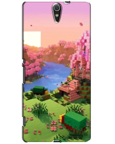 Чехол для Sony Xperia C5 Ultra (E5533, E5563, E5506, E5553) с картинкой «Розовое дерево Minecraft»