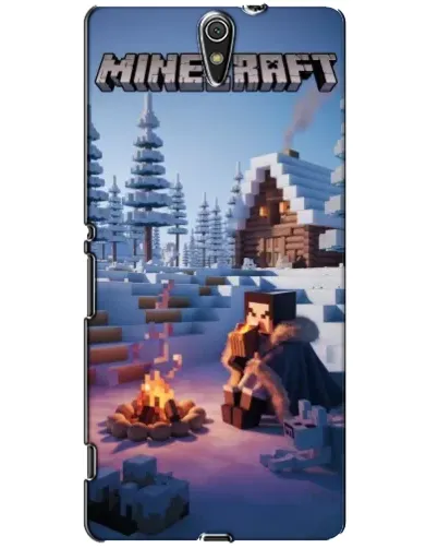 Чехол для Sony Xperia C5 Ultra (E5533, E5563, E5506, E5553) с картинкой «Зимний Minecraft»