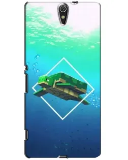 Чехол для Sony Xperia C5 Ultra (E5533, E5563, E5506, E5553) с картинкой «Черепаха Minecraft»
