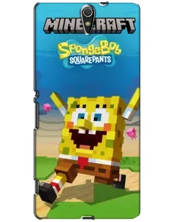 Чехол для Sony Xperia C5 Ultra (E5533, E5563, E5506, E5553) с картинкой «Губка Боб Minecraft»