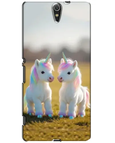 Чехол для Sony Xperia C5 Ultra (E5533, E5563, E5506, E5553) с картинкой «Пара единорогов»