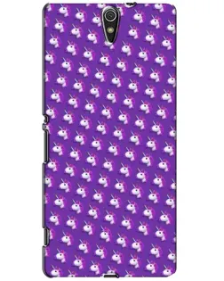 Чехол для Sony Xperia C5 Ultra (E5533, E5563, E5506, E5553) с картинкой «Единороги на фиолетовом»