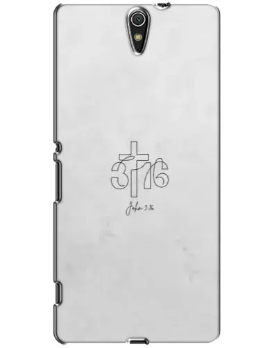 Чехол для Sony Xperia C5 Ultra (E5533, E5563, E5506, E5553) с картинкой «Иоанна 3:16 Крест»